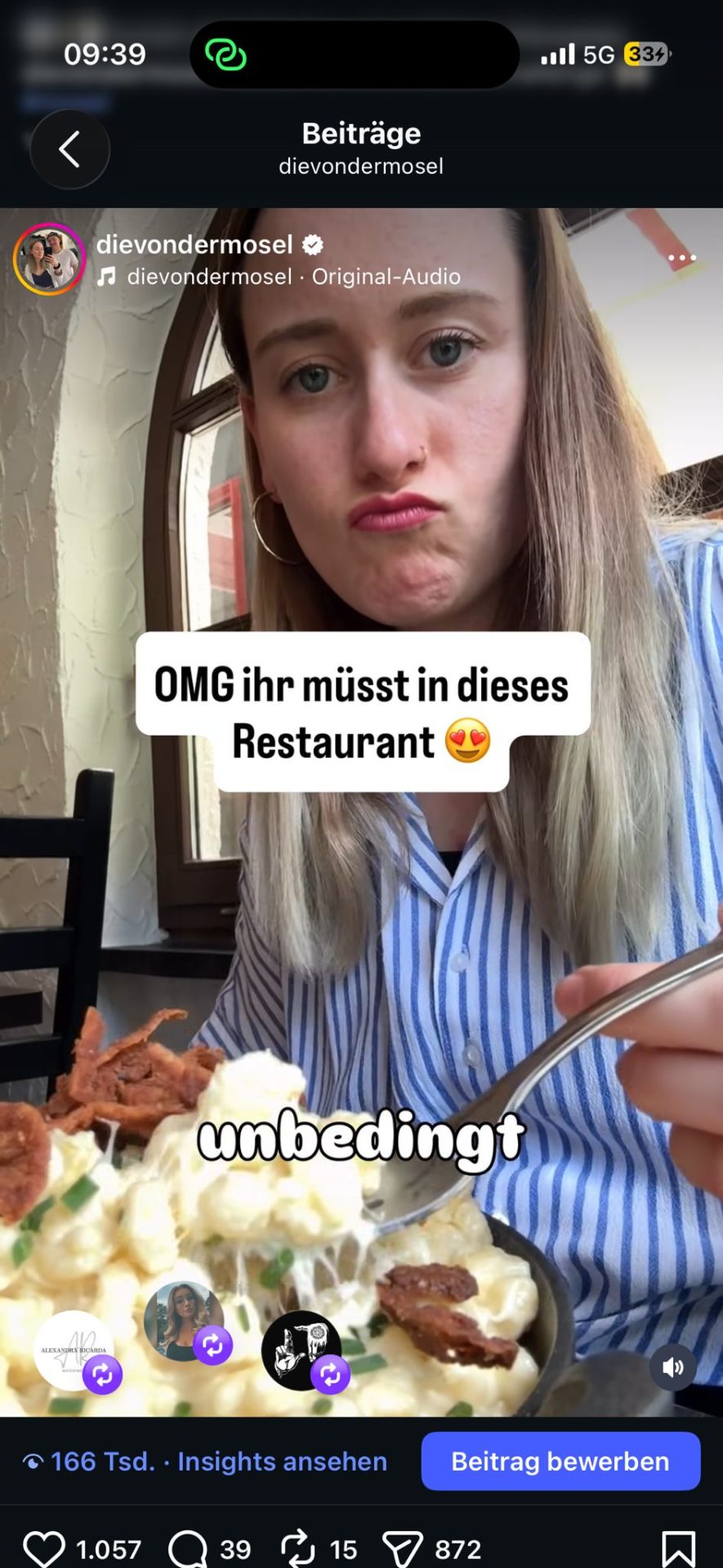 Reel: Restaurant-Tipp Region Mosel auf @dievondermosel