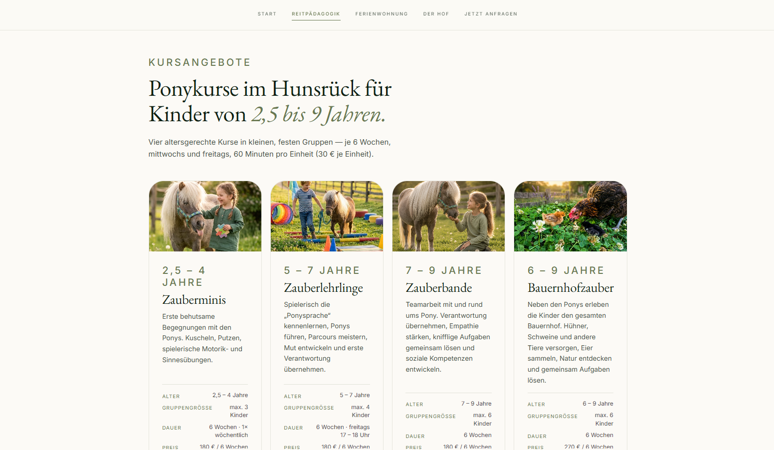 Unterseite Reitpädagogik der Starkenburger Perle mit Ponykursen für Kinder