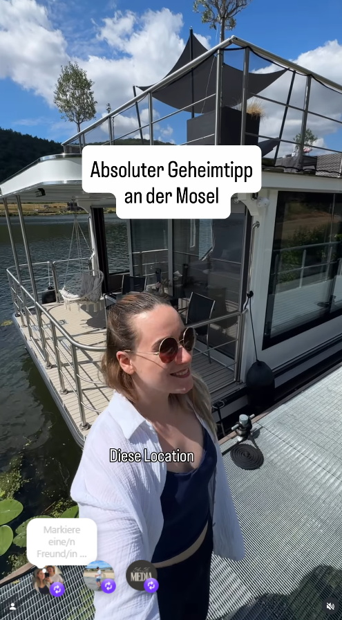 Reel von @dievondermosel über das Eifel Mosel Hideaway mit sechsstelliger Aufrufzahl